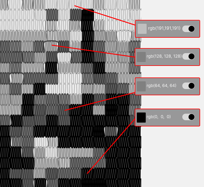 Grayscale mode example